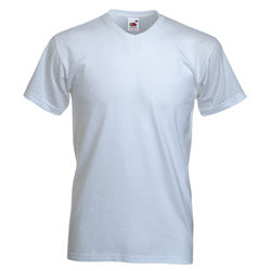 Fruit of the Loom High V-Neck Valueweight Cotton T Shirt