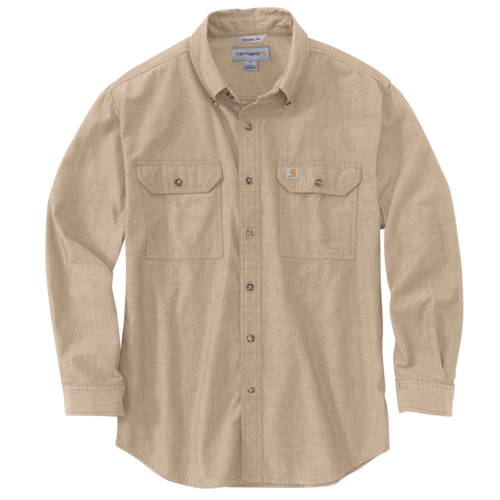 Carhartt Mens Loose Fit Chambray Long Sleeve Cotton Shirt