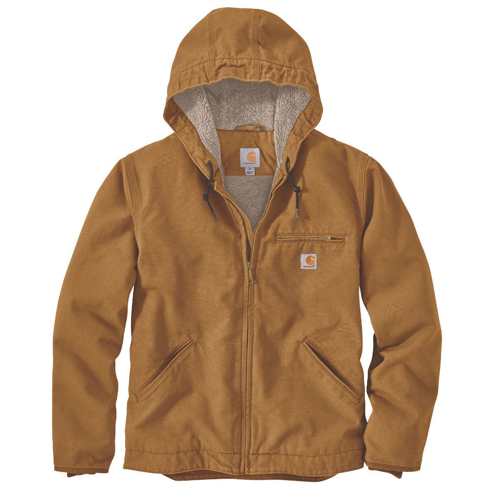 Carhartt Mens Washed Duck Sherpa Lined Jacket