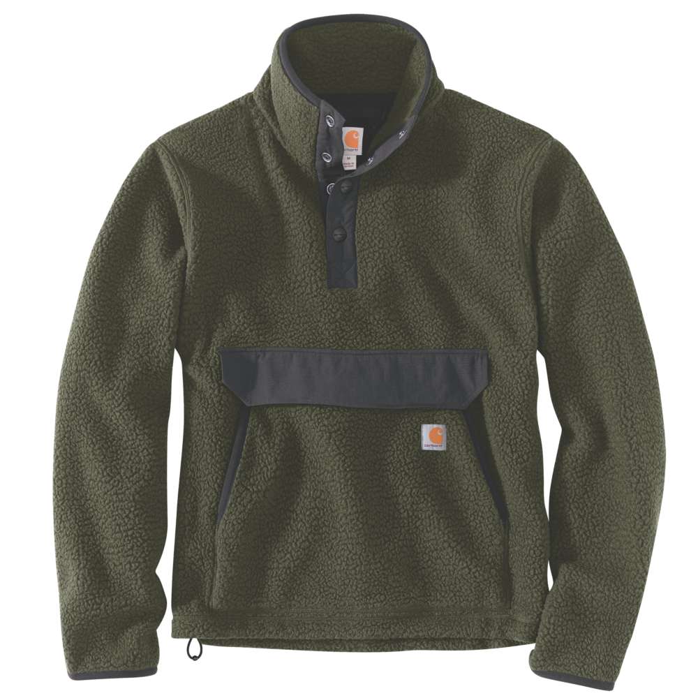 Carhartt Mens Relaxed Fit Pullover Sherpa Fleece Jacket