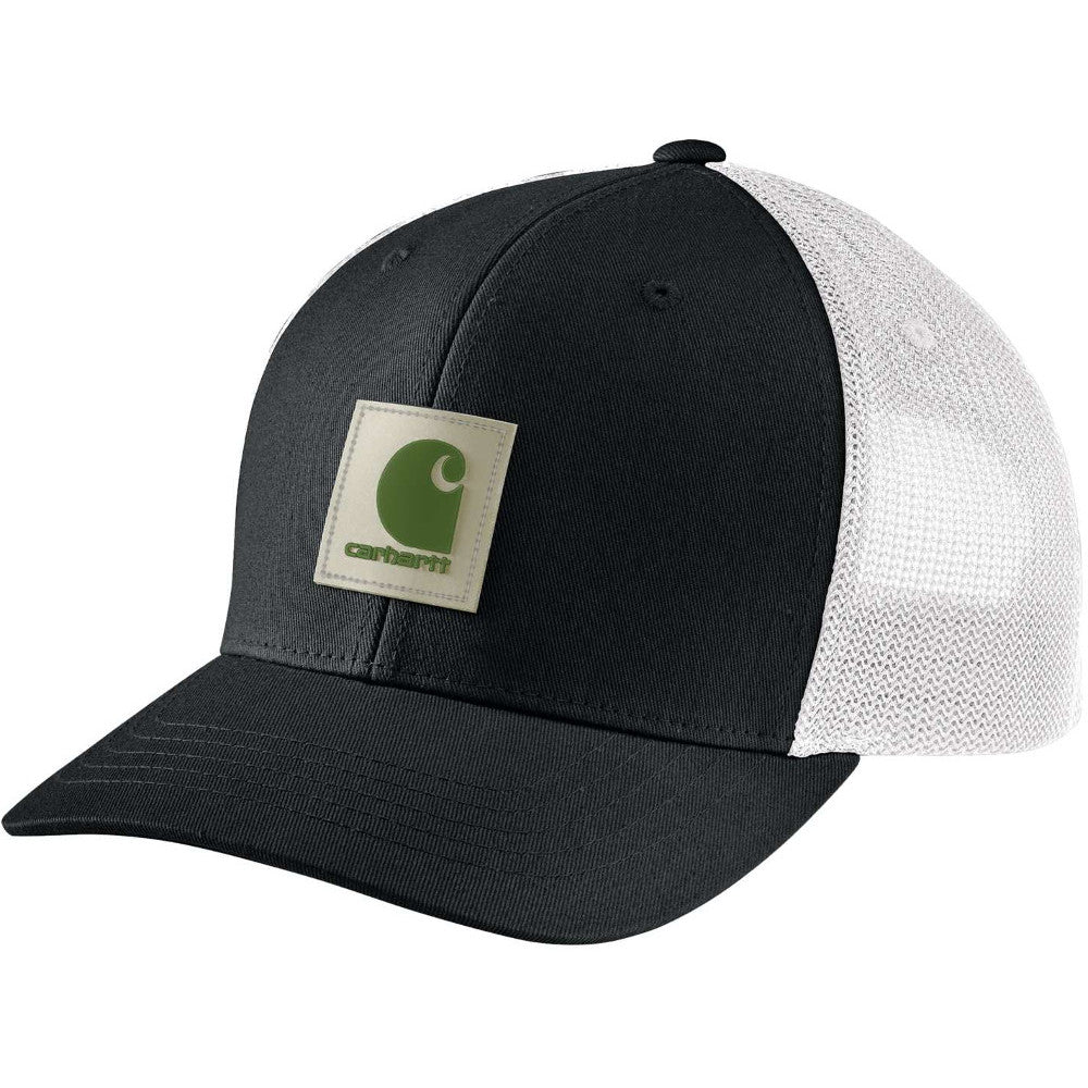 Carhartt Mens Twill Mesh Back Medium Profile Logo Patch Cap