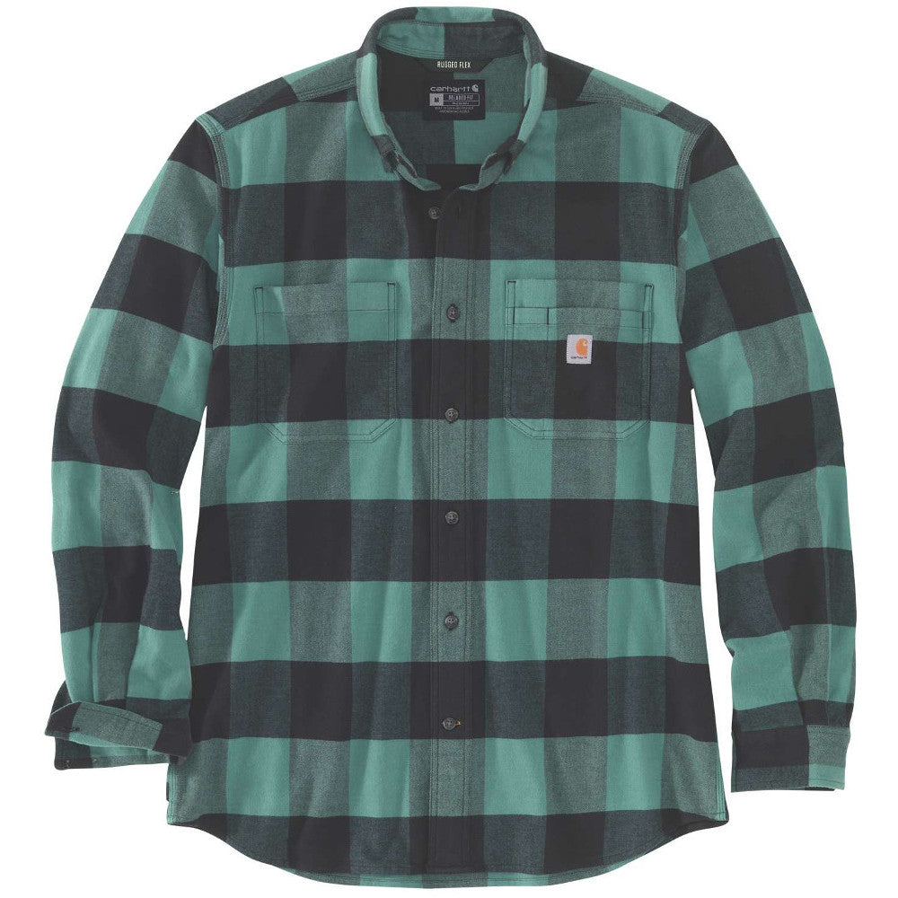 Carhartt Mens Midweight Flannel Long Sleeve Plaid Shirt