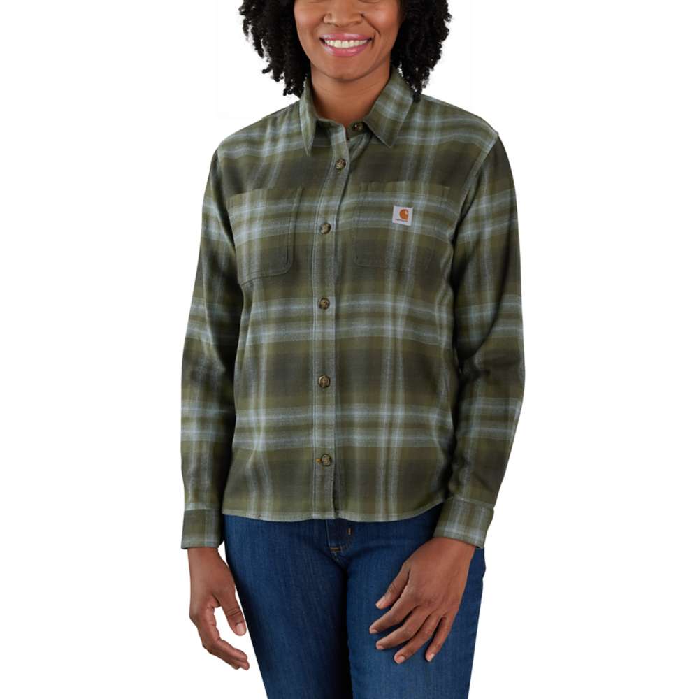 Carhartt Womens Midweight Flannel Long Sleeve Plaid Shirt