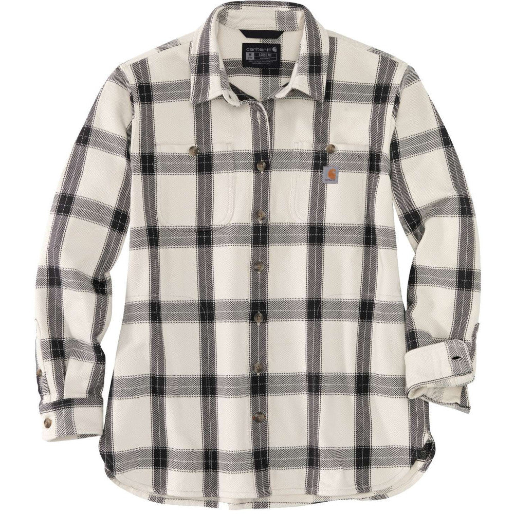 Carhartt Womens Heavyweight Twill Long Sleeve Plaid Shirt