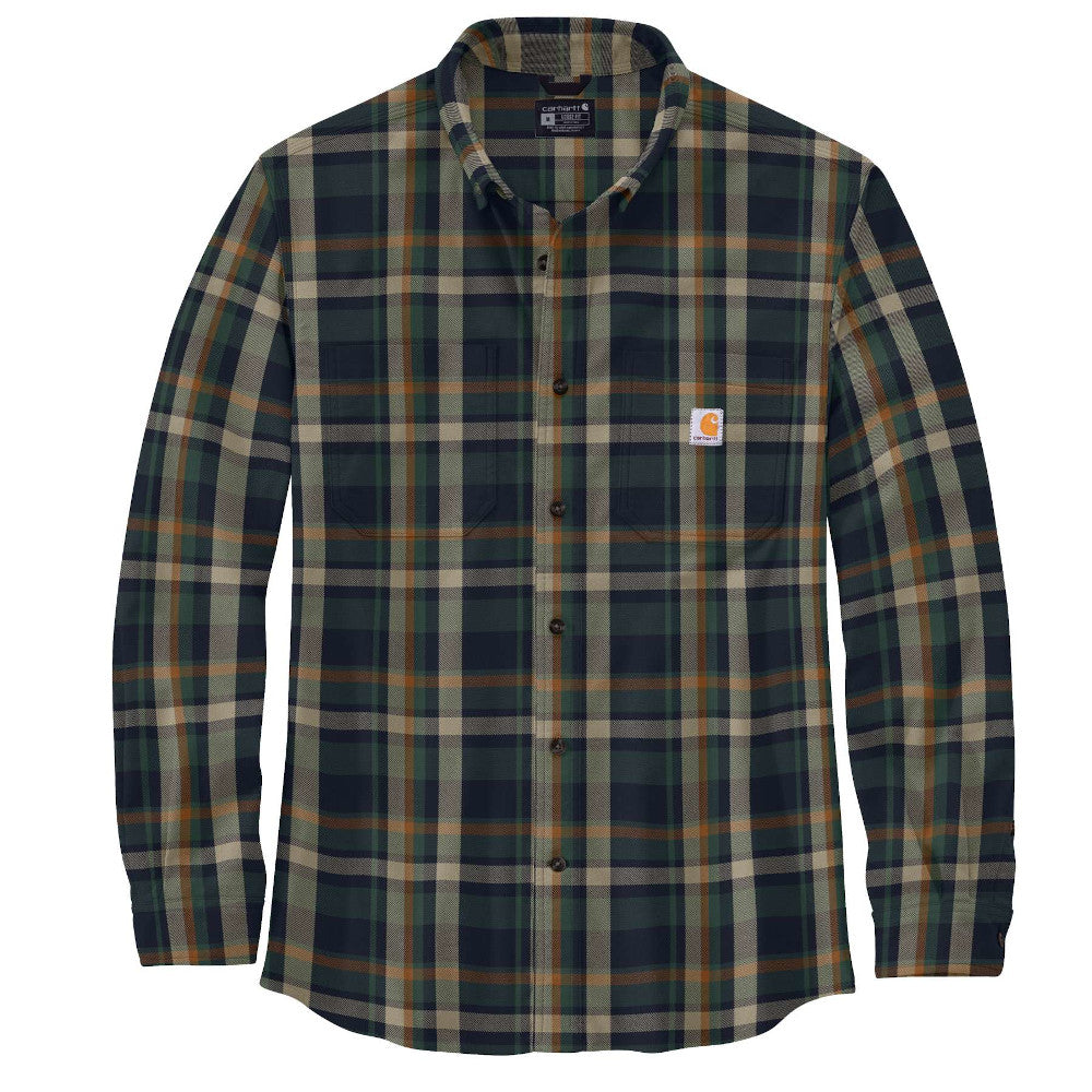 Carhartt Mens Flannel Long Sleeve Plaid Shirt