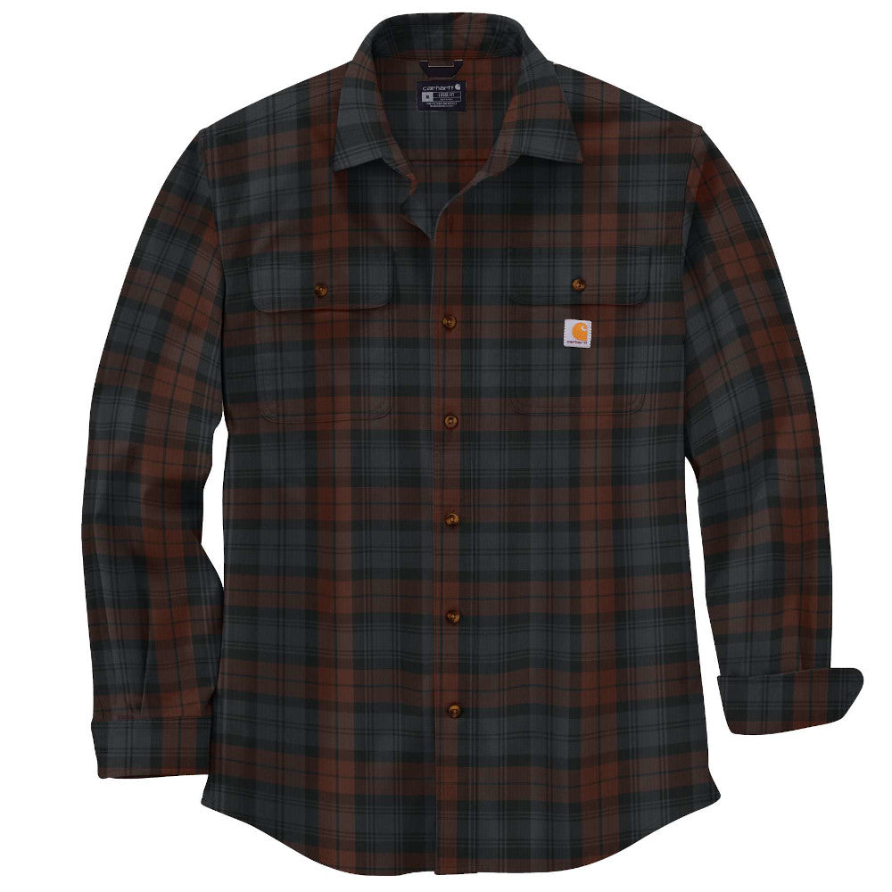 Carhartt Mens Flannel Long Sleeve Plaid Shirt