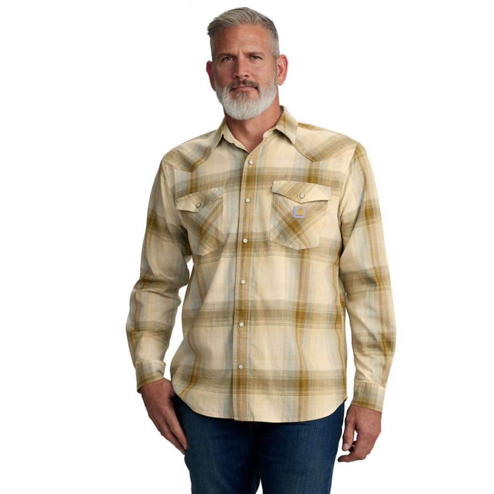 Carhartt Mens Snap Front Plaid Overshirt