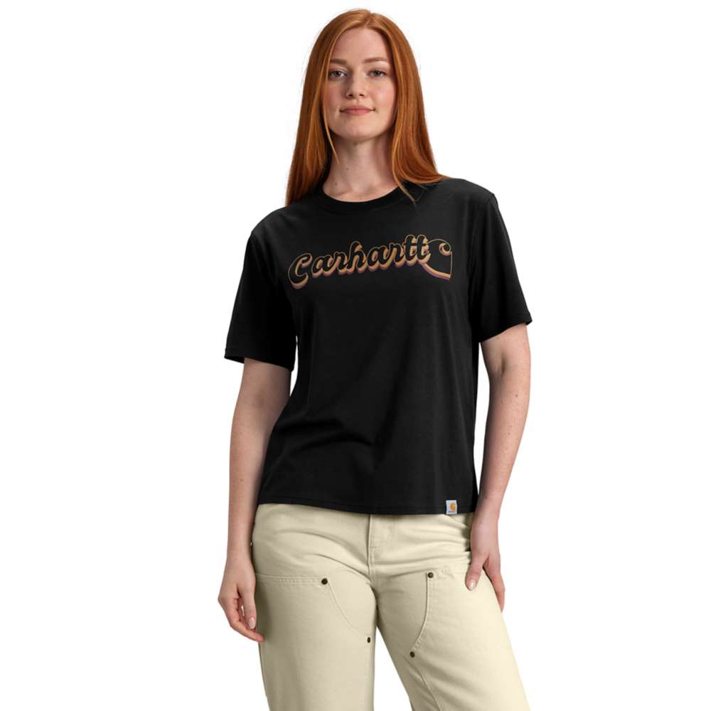 Carhartt Womens Script Short Sleeve Patch T Shirt