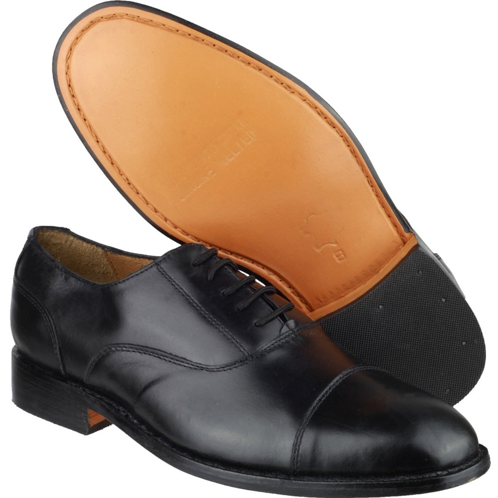 Amblers Mens James Lace Lined Leather Oxford Style Shoe Black