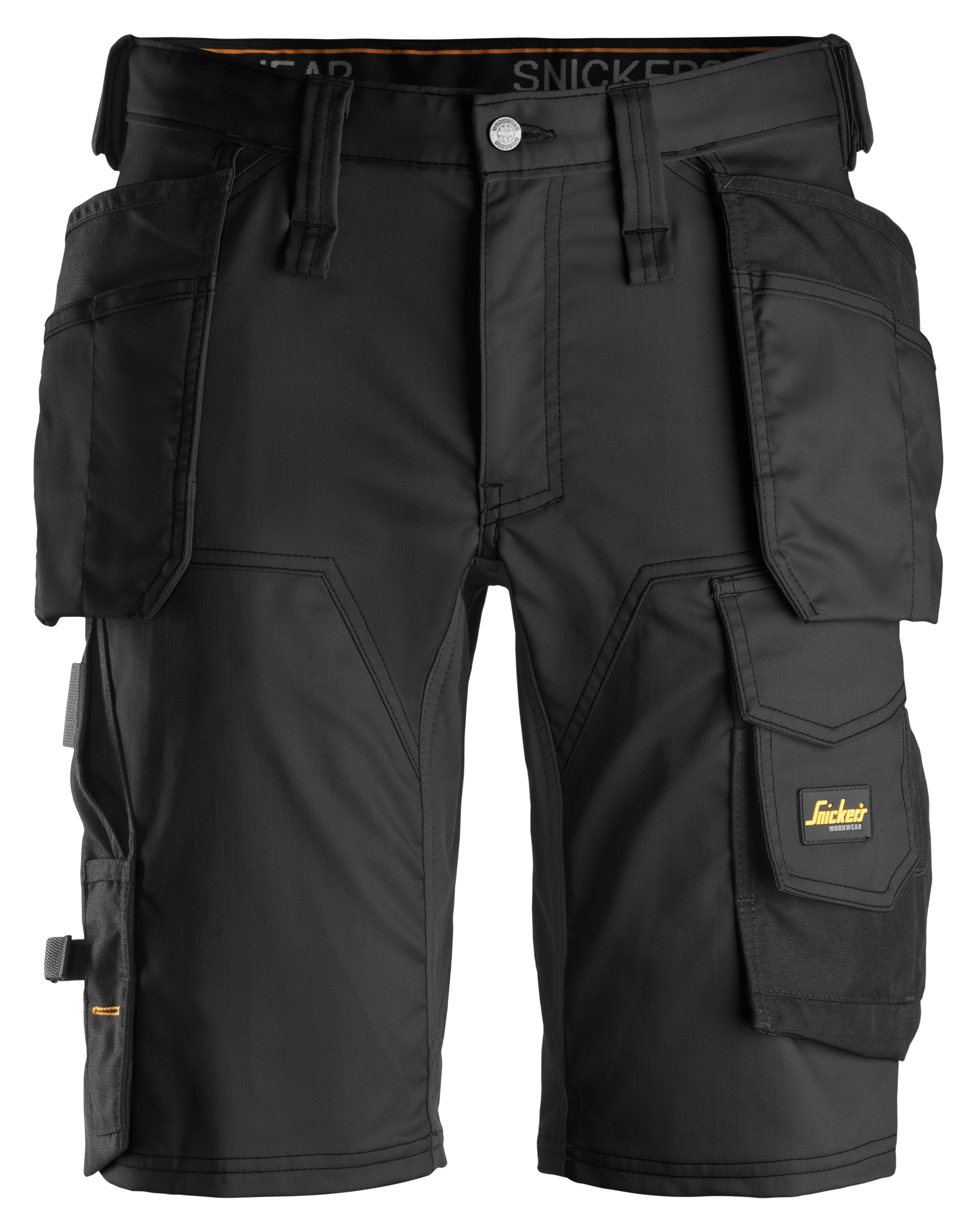 AllroundWork, Stretch Shorts Holster Pockets - Black\Black - 0404