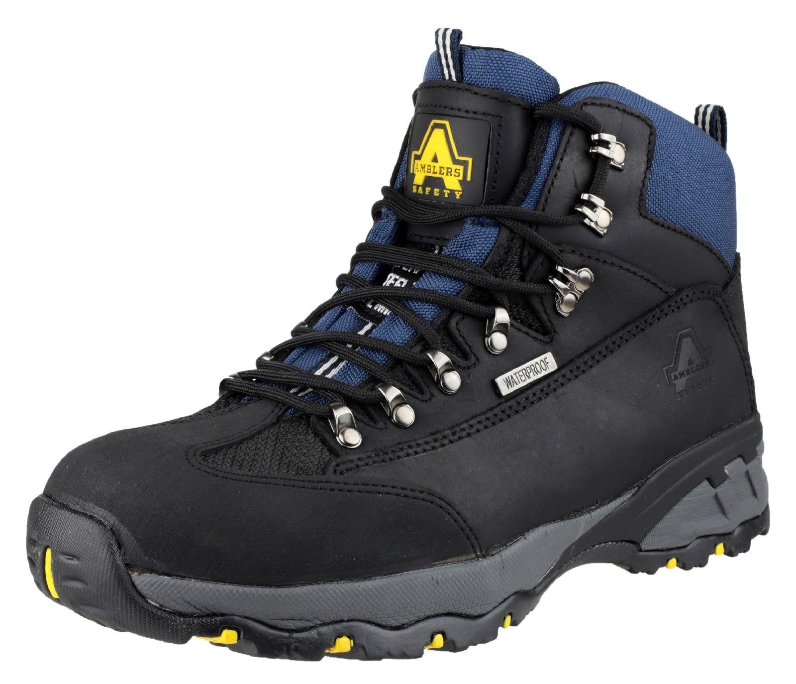 Amblers Safety Mens FS161 Leather Waterproof Safety Boots Black