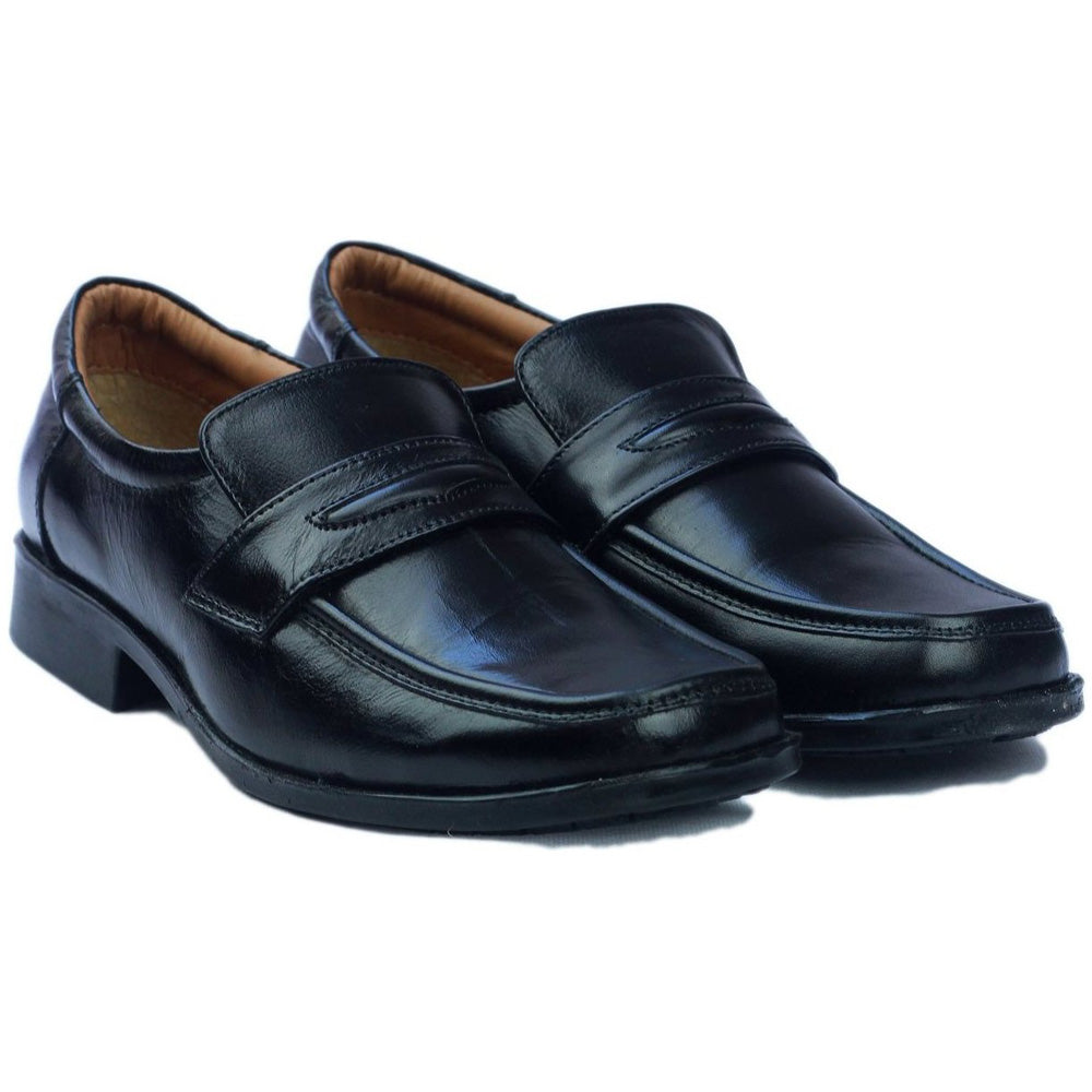 Amblers Mens Manchester Slip On Lined Leather Formal Loafer Black