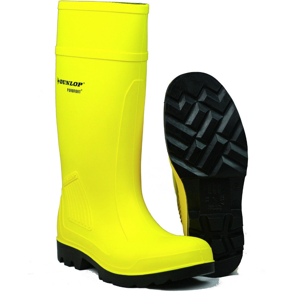 Dunlop Mens Purofort Steel Toe & Midsole Full Safety Wellington Boots