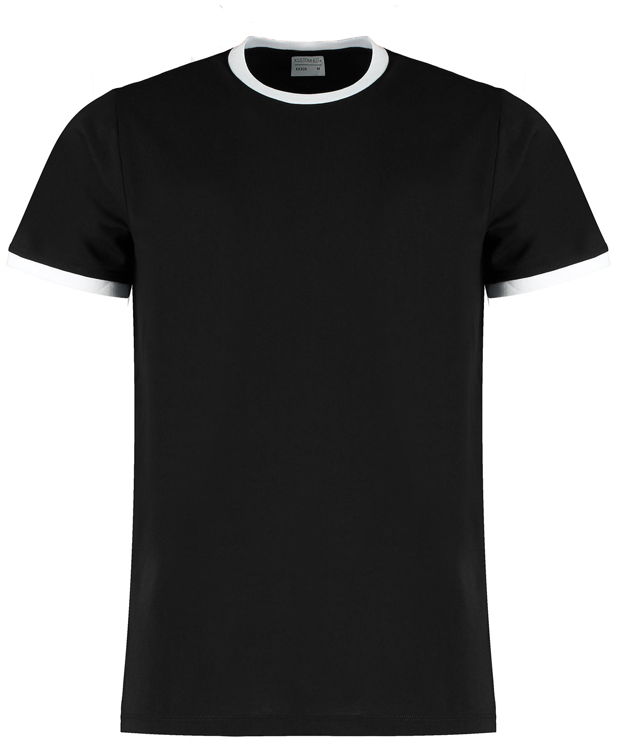 Fashion fit ringer tee - Black/ White