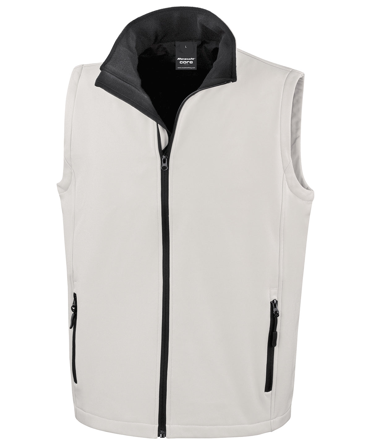 Printable softshell bodywarmer - White/Black