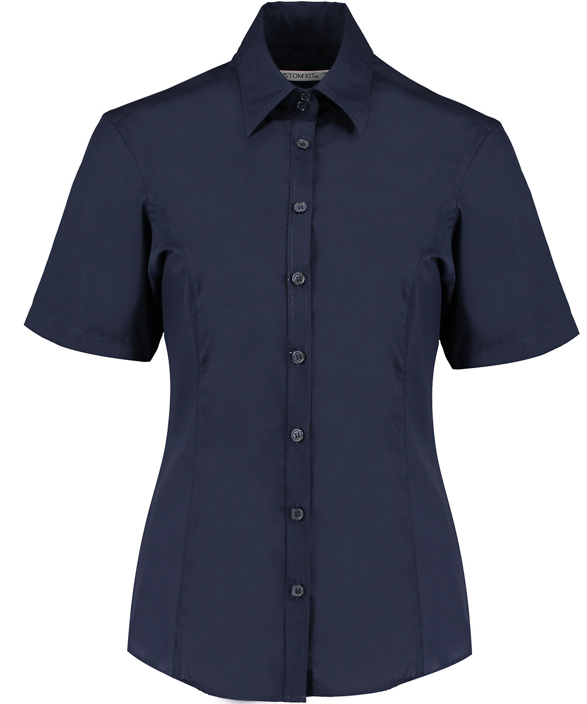 Business blouse short-sleeved (tailored fit) - Dark Navy