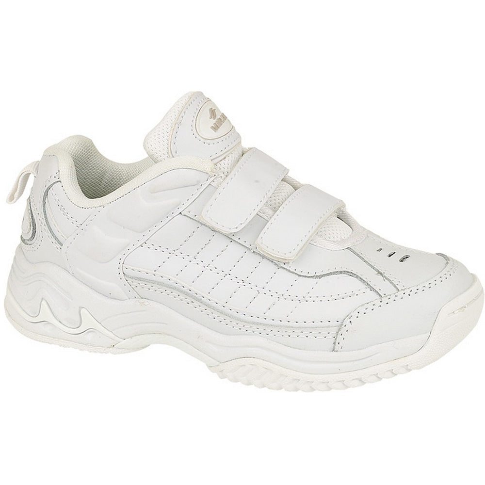 Mirak Ladies Contender Padded Leather Sports Trainer White (Large)