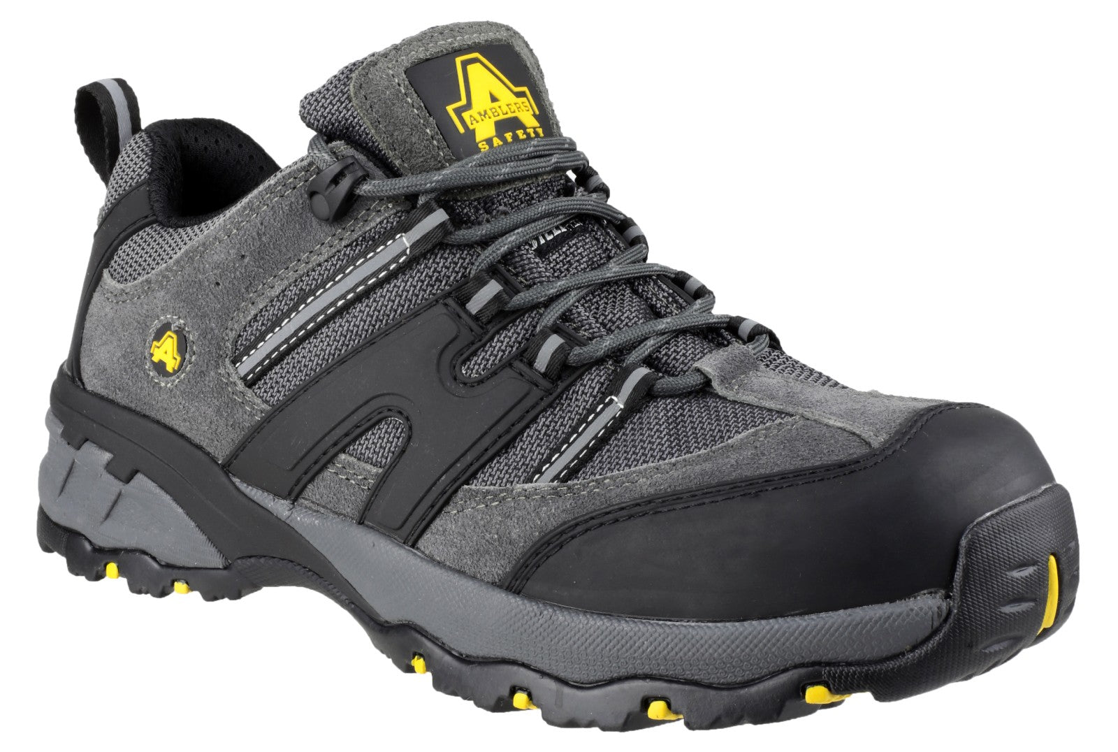 Amblers Safety Mens FS188n Leather Safety Trainers Grey