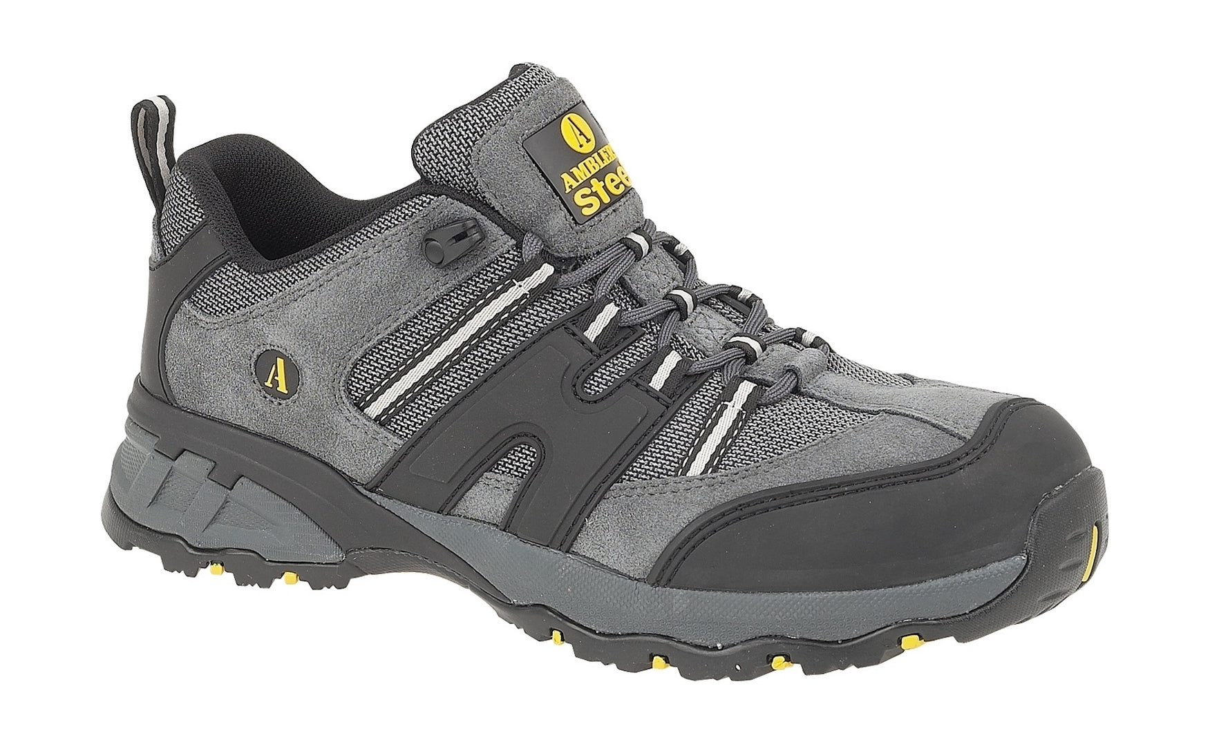 Amblers Safety Mens FS188n Leather Safety Trainers Grey
