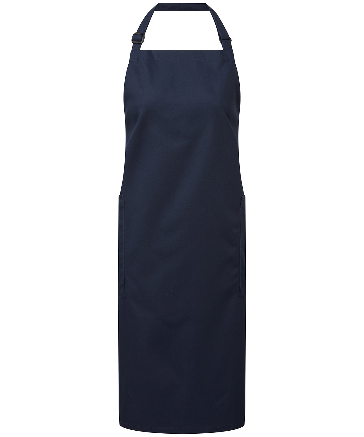 Recycled polyester and cotton bib apron, organic and Fairtrade certified - Navy