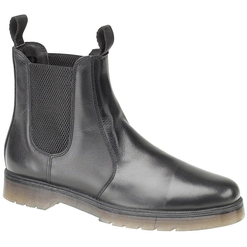 Amblers Mens Colchester Slip On Leather Dealer Boot Black