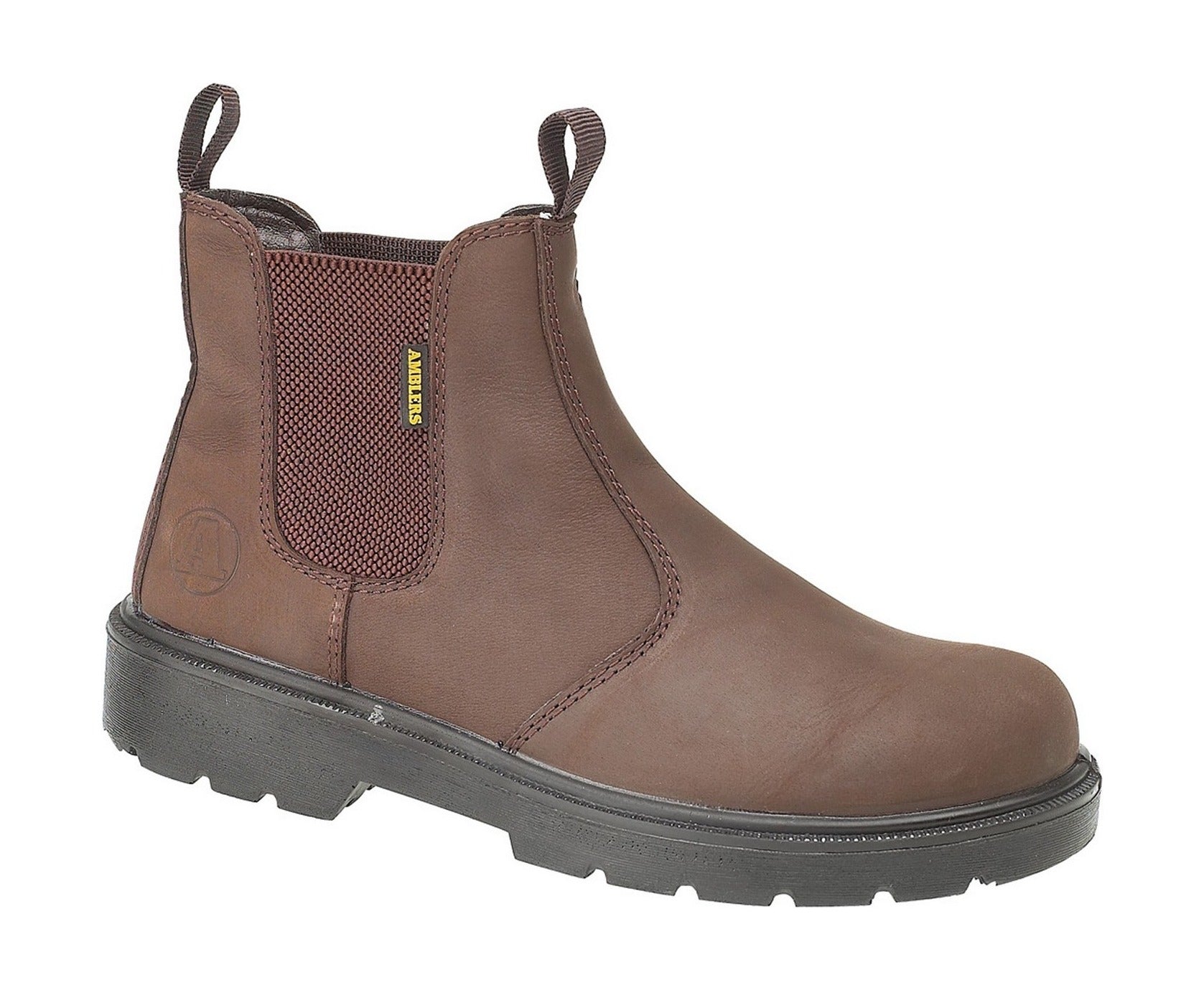 Amblers Safety Mens FS128 Leather Safety Dealer Boots Brown