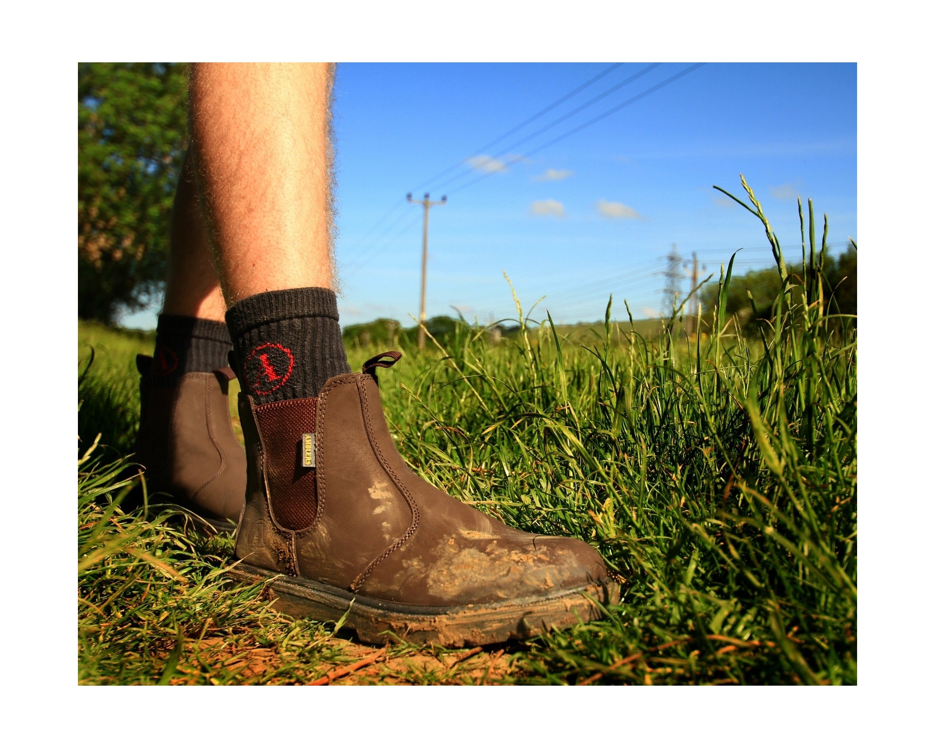 Amblers Safety Mens FS128 Leather Safety Dealer Boots Brown