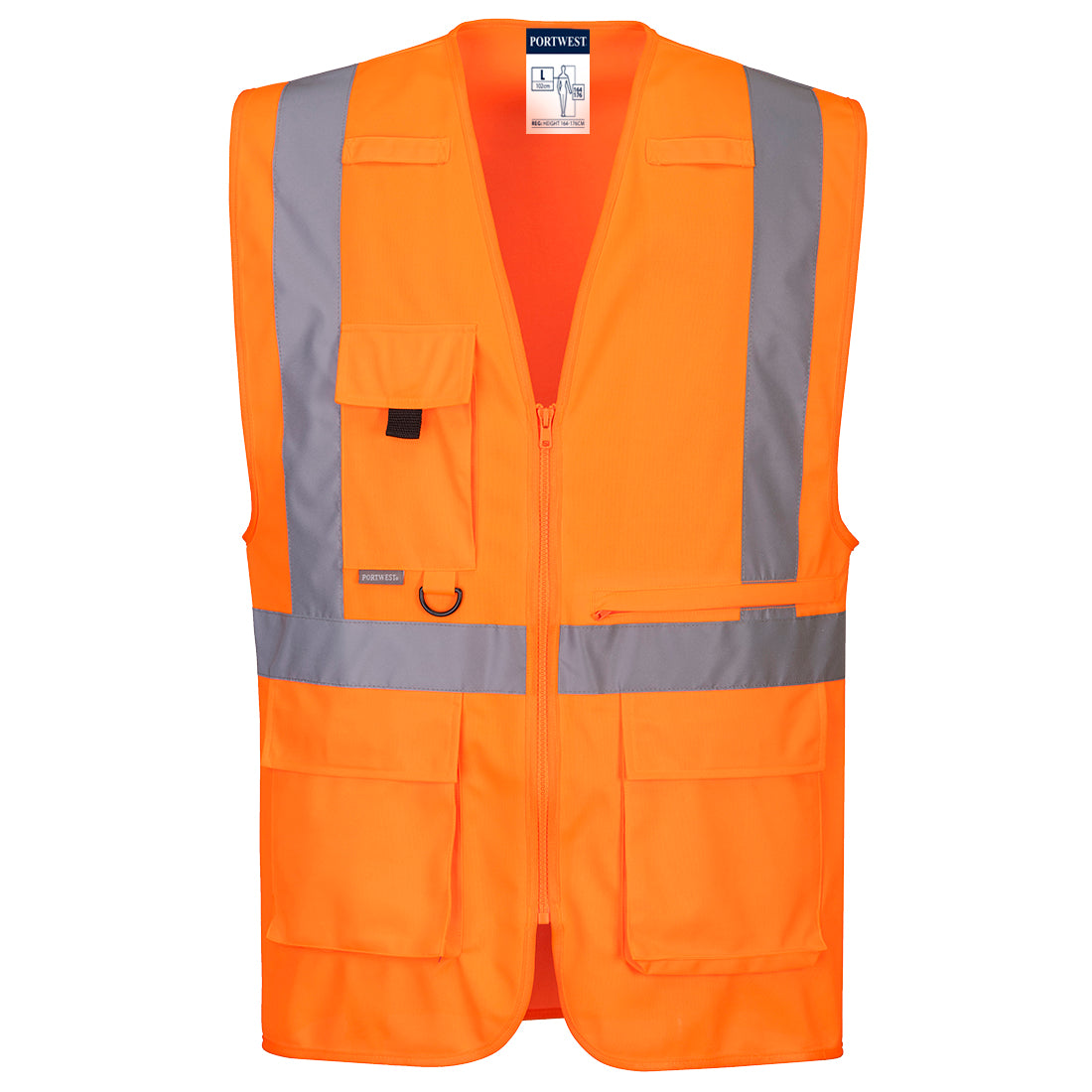 Hi-Vis Tablet Pocket Executive Vest - Orange