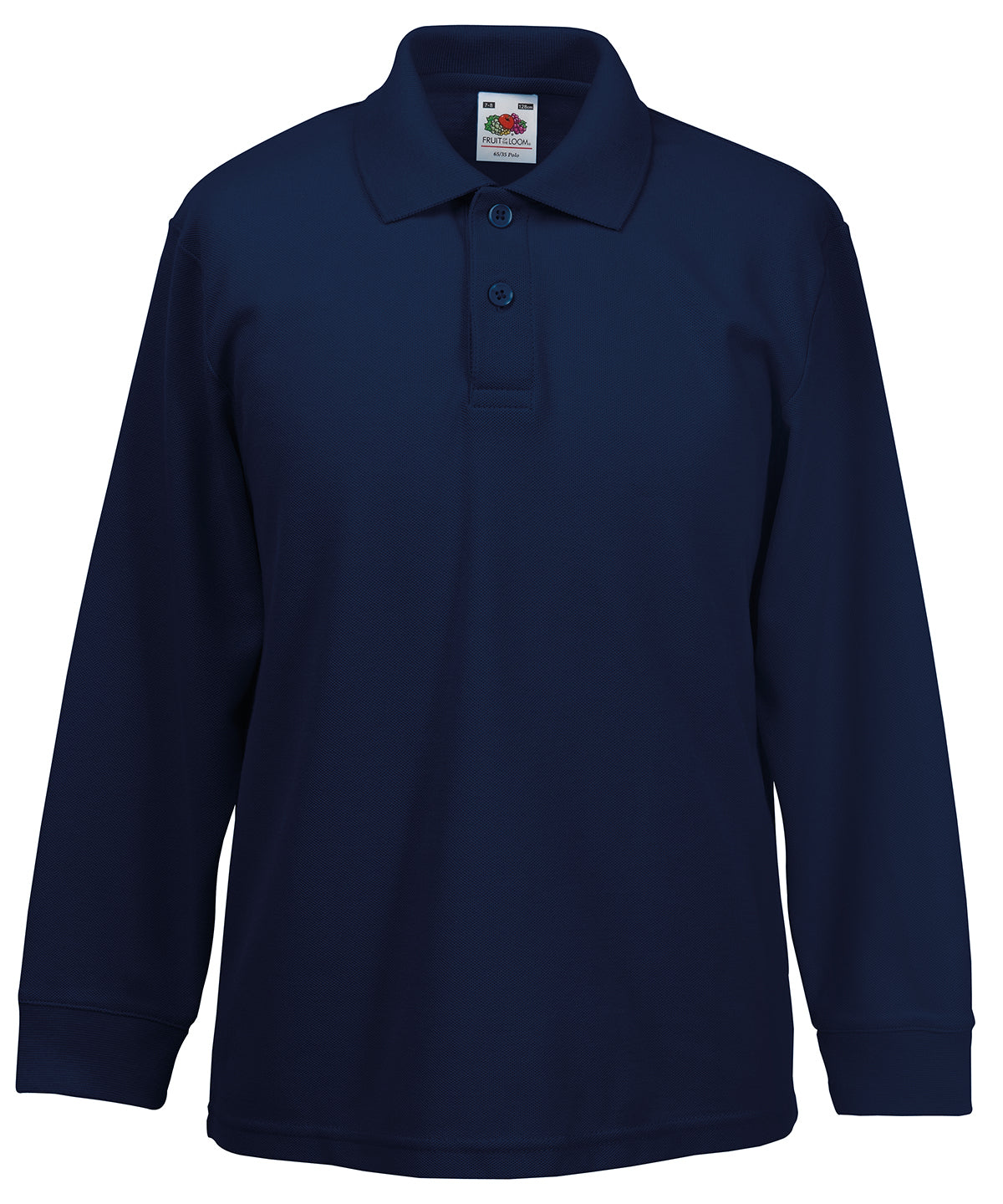 Kids long sleeve 65/35 polo - Deep Navy