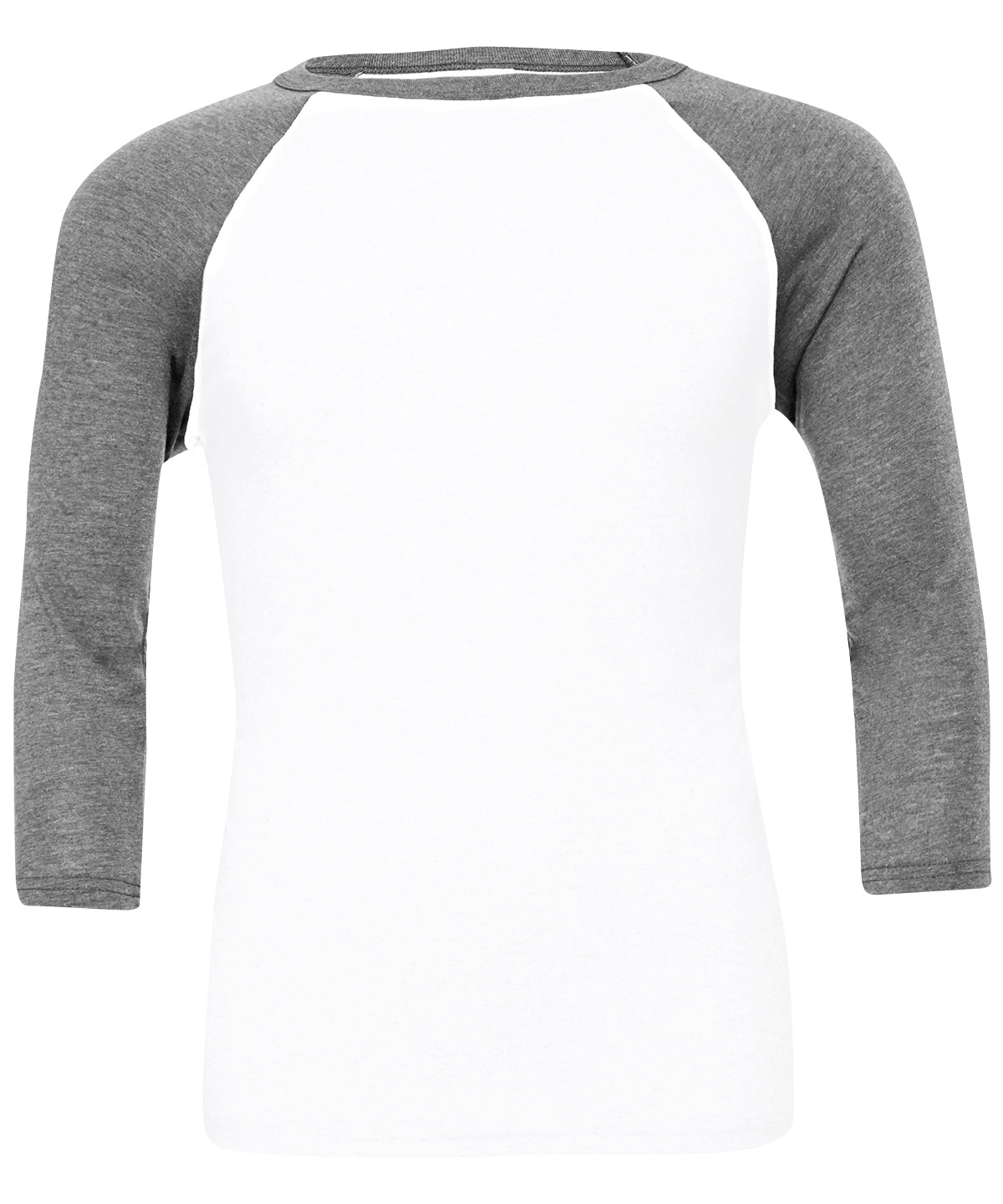 Unisex triblend ¾ sleeve baseball t-shirt - White/Deep Heather