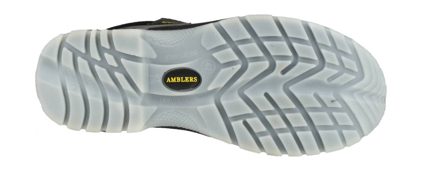 Amblers Safety Mens FS209 Pull On Leather Safety Rigger Boots Black