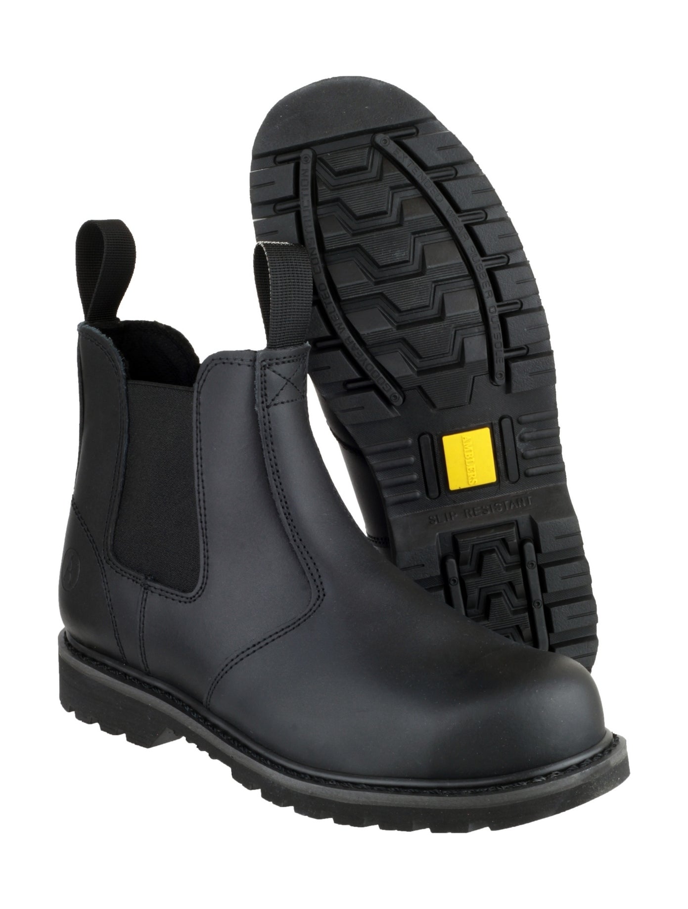 Amblers Safety Mens FS5 Pull-On Leather Safety Dealer Boots Black