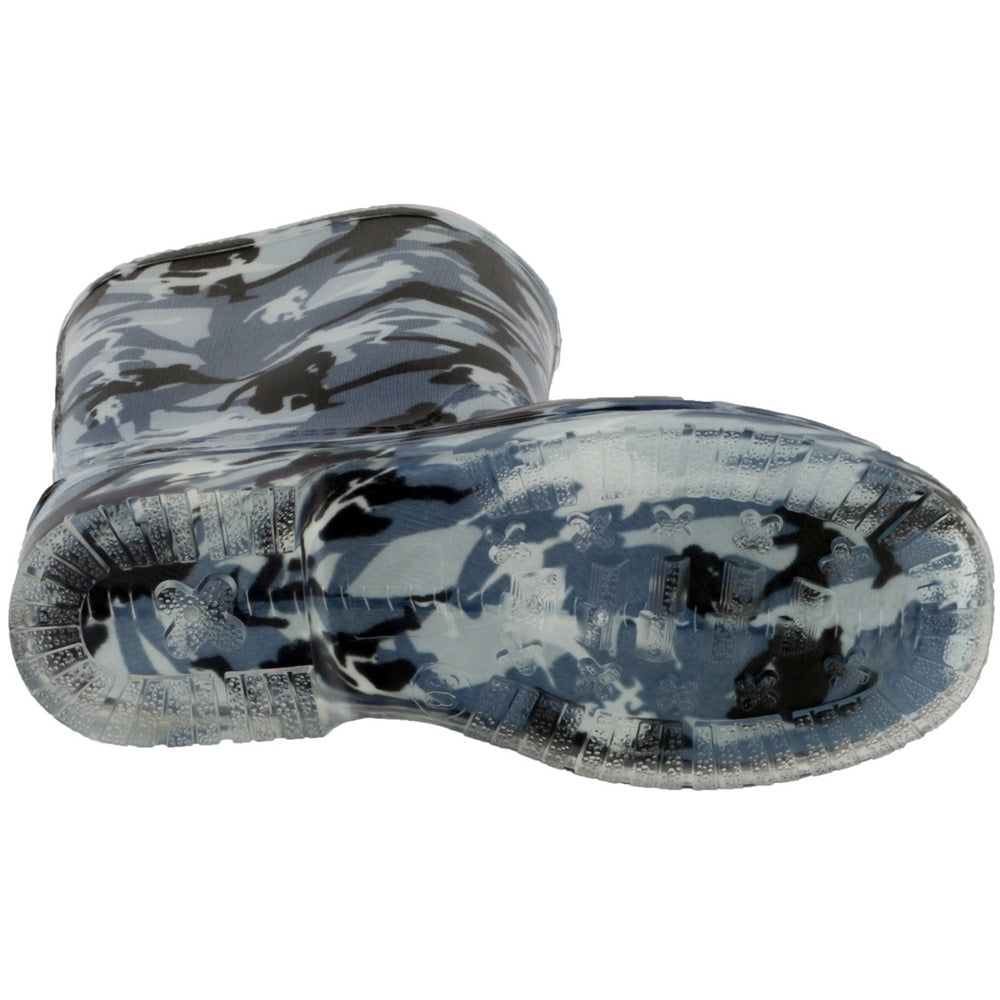 Cotswold Boys Patterned PVC Kids Childrens Welly Wellington Grey