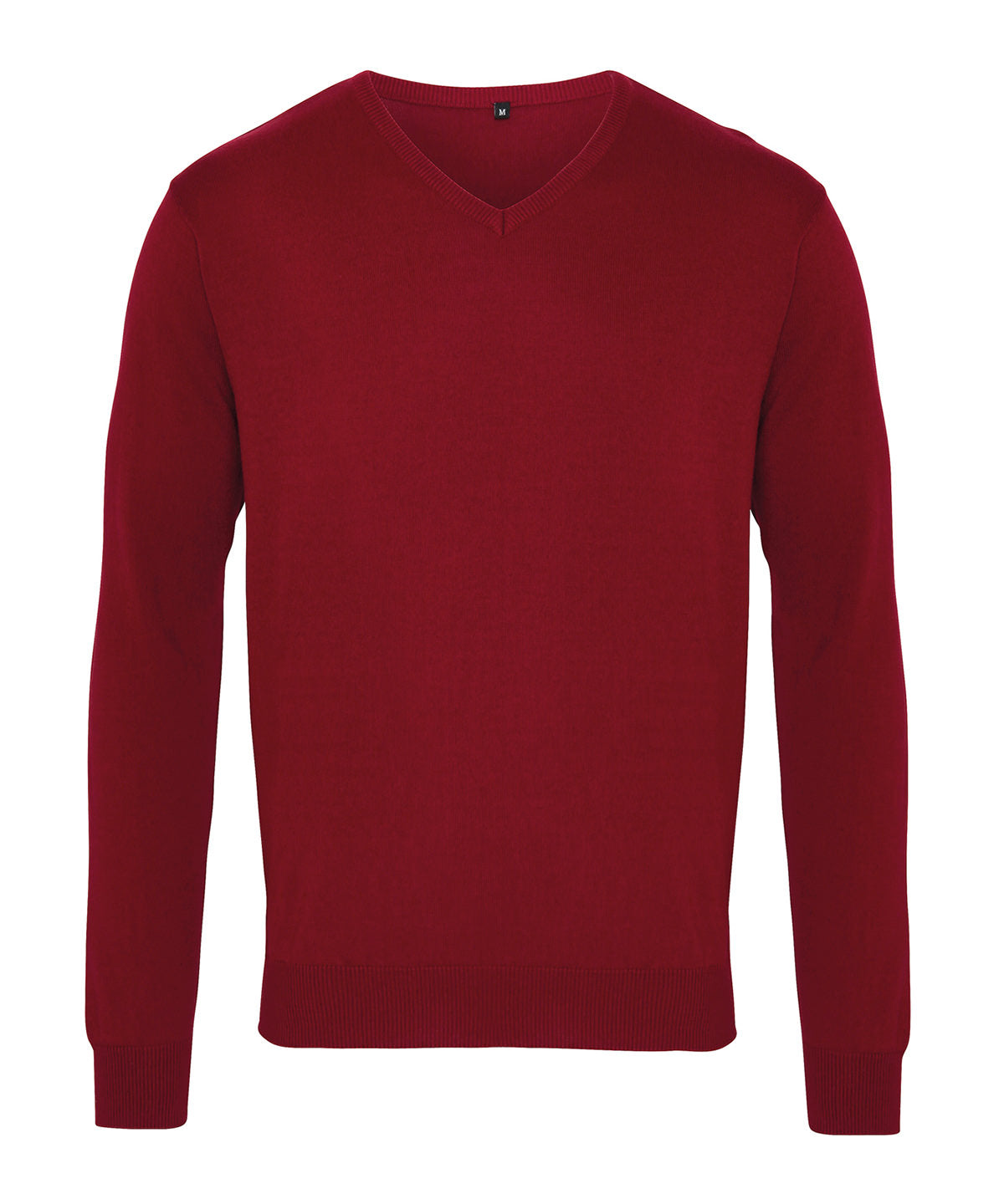 V-neck knitted sweater - Burgundy