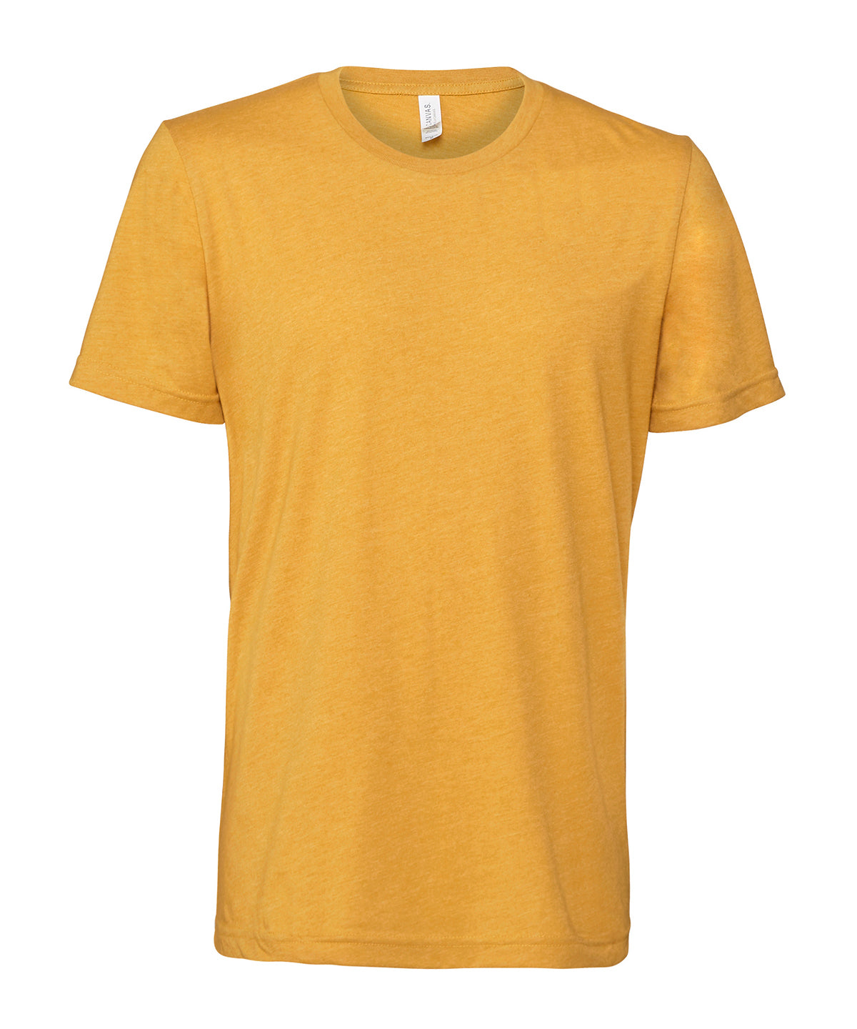 Unisex heather CVC short sleeve t-shirt - Heather Mustard