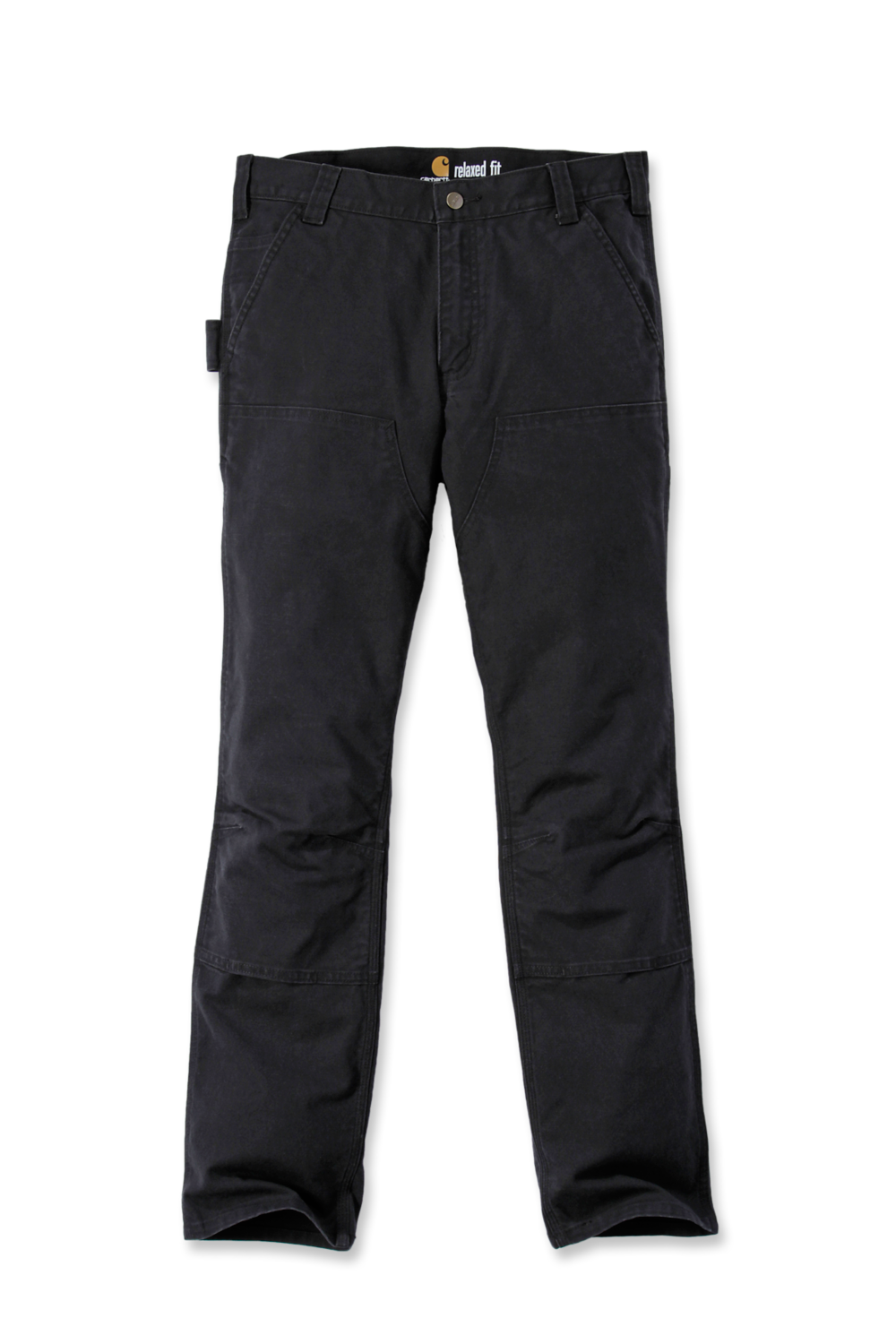 Rugged Flex Straight Fit Duck Double-Front Utility Work Pant - Black