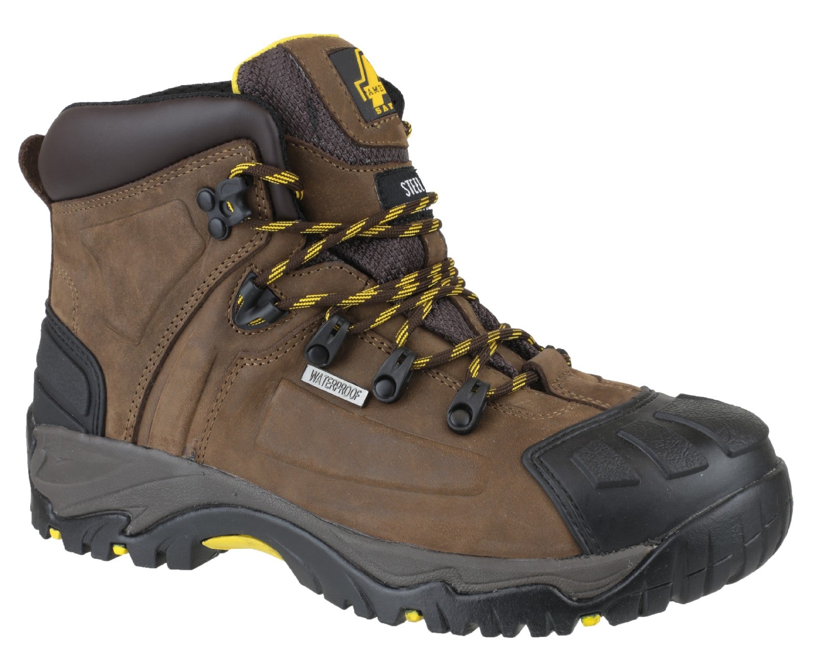 Amblers Safety Mens FS39 Leather Waterproof Safety Boots Brown