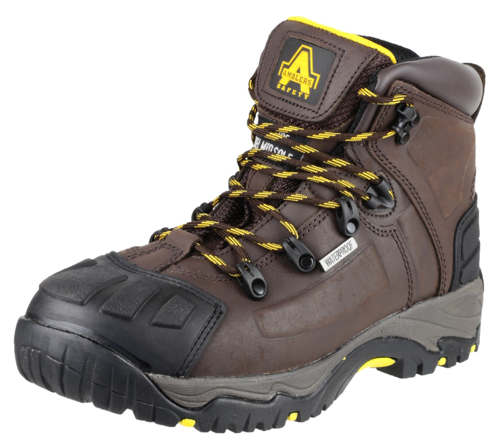 Amblers Safety Mens FS39 Leather Waterproof Safety Boots Brown