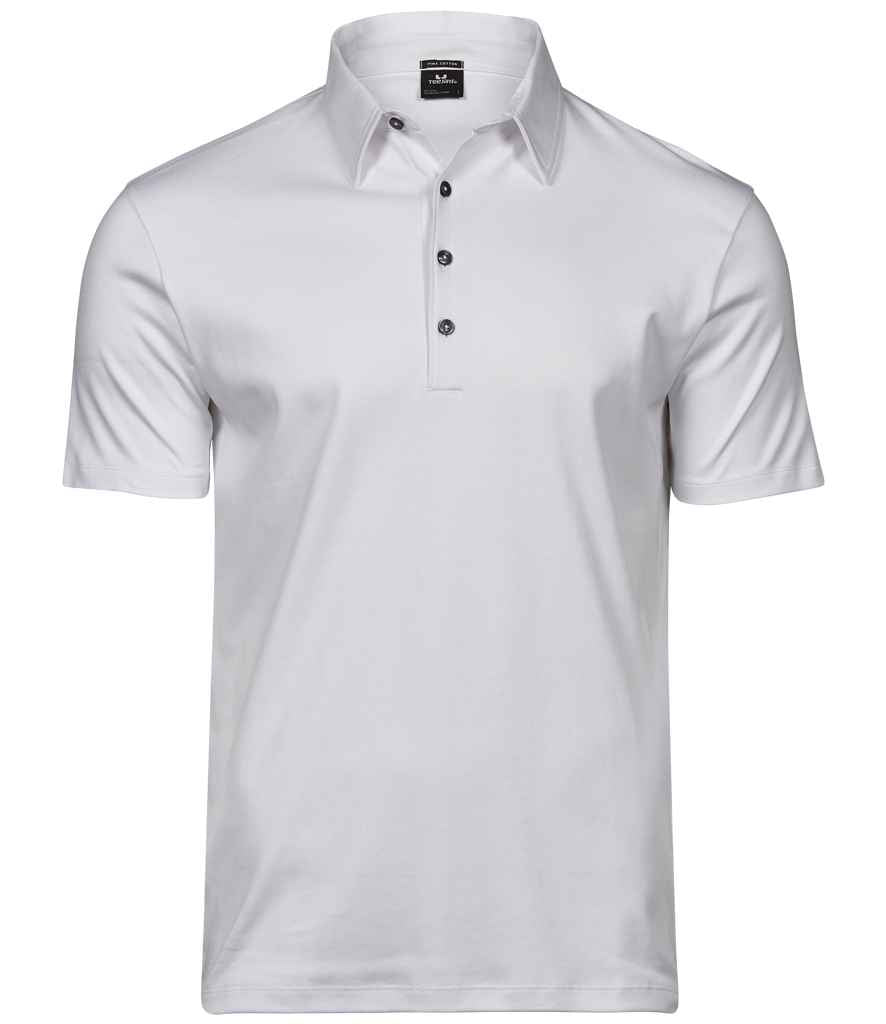Tee Jays Pima Cotton Interlock Polo Shirt - White