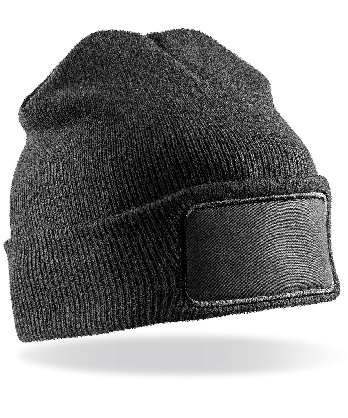 Recycled double knit printers beanie - Black