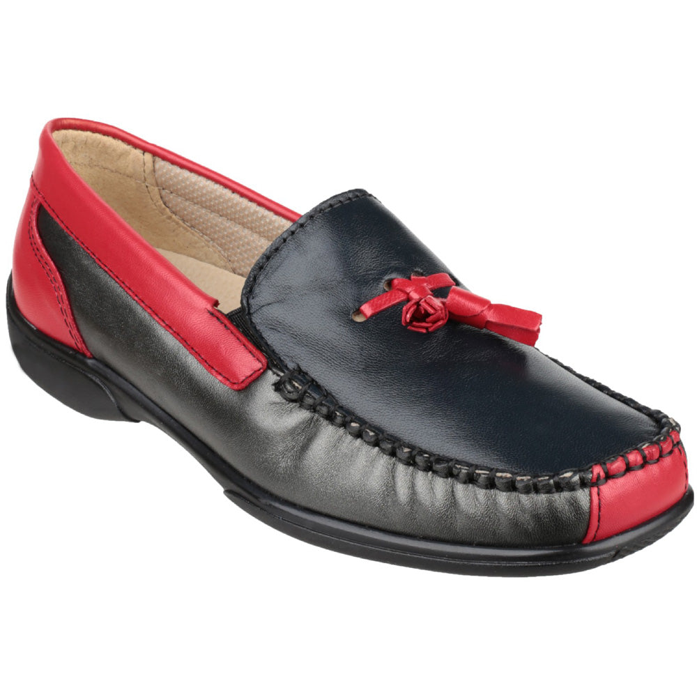 Cotswold Ladies Biddlestone Slip On Leather Moccasin Shoe