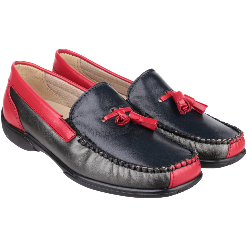 Cotswold Ladies Biddlestone Slip On Leather Moccasin Shoe