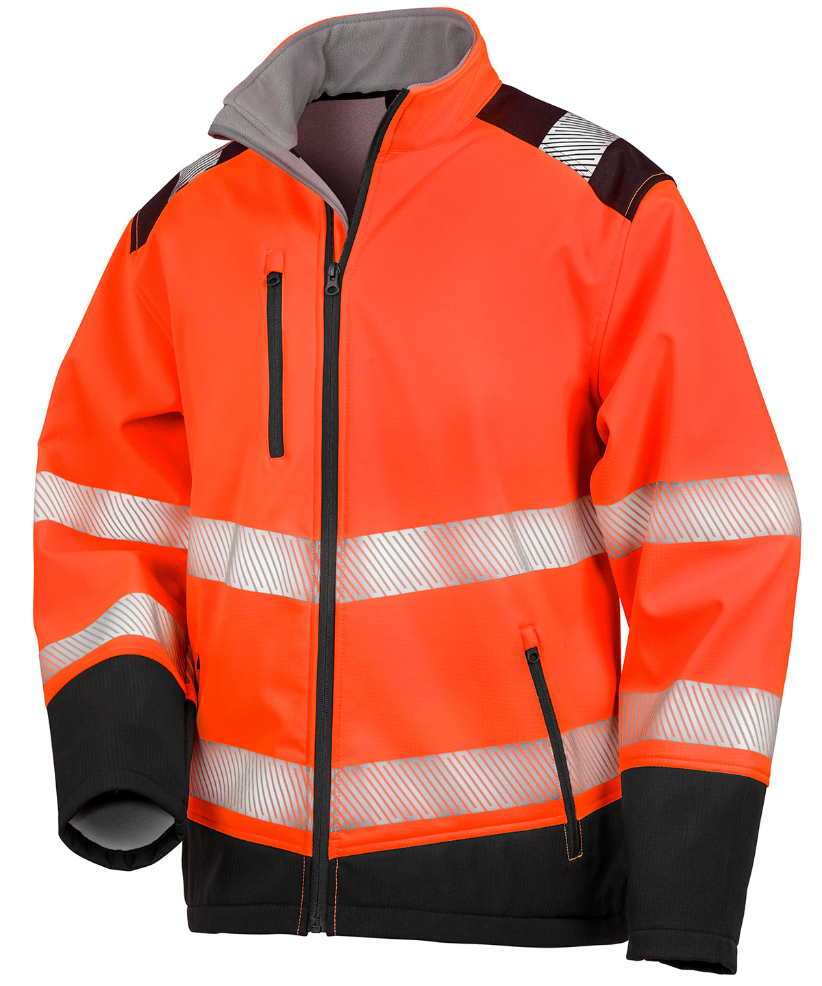 Printable ripstop safety softshell - Fluorescent Orange/ Black