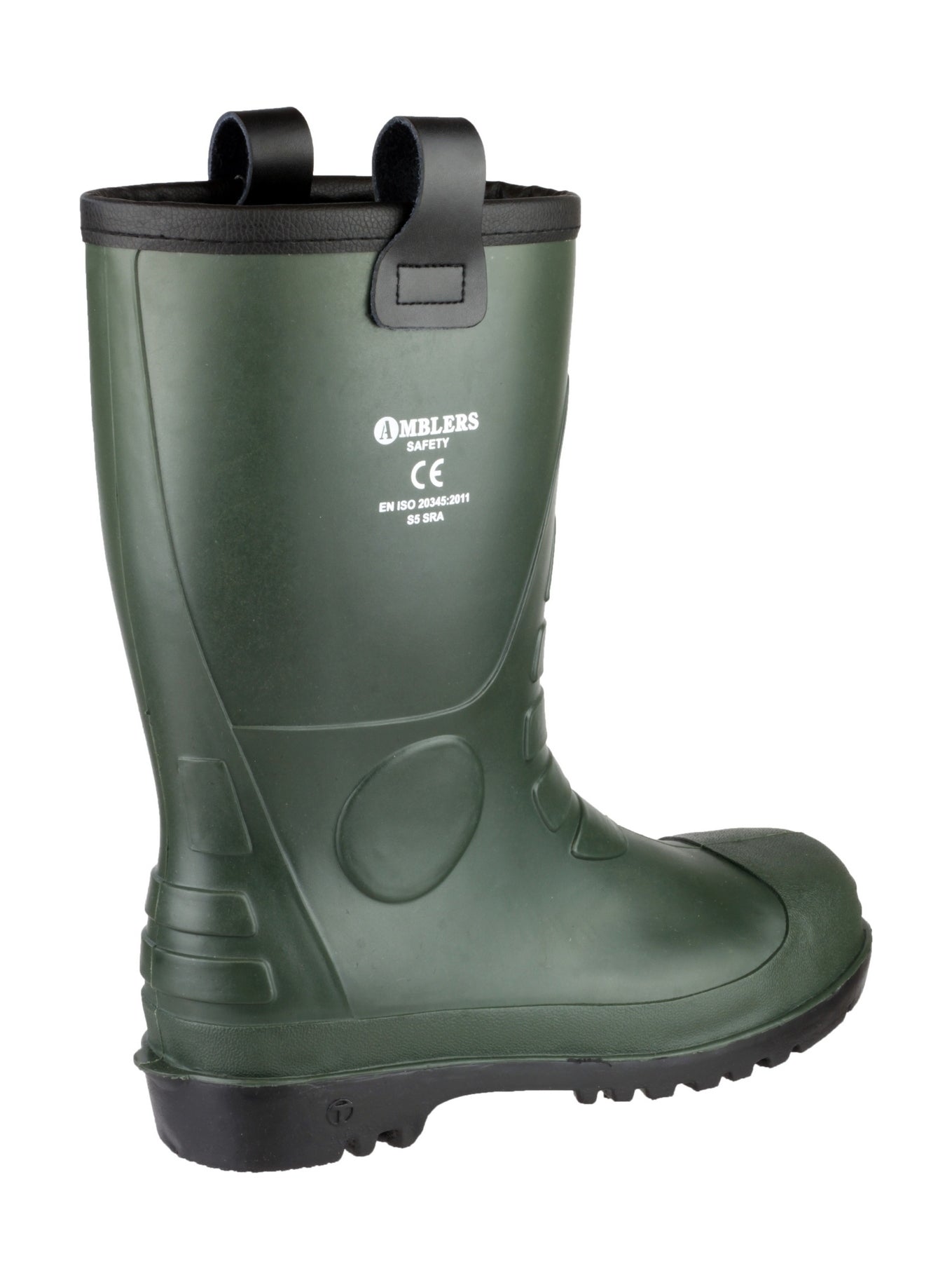 Amblers Safety Mens FS97 PVC PVC Waterproof Safety Rigger Boots Green
