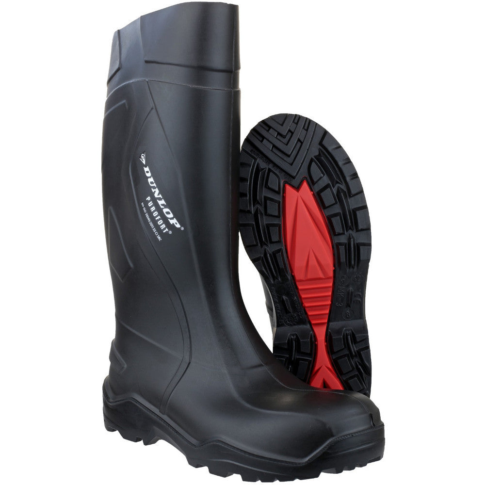 Dunlop Mens Purofort+ Plus Anti Slip SRC Safety Welly Wellington Boots