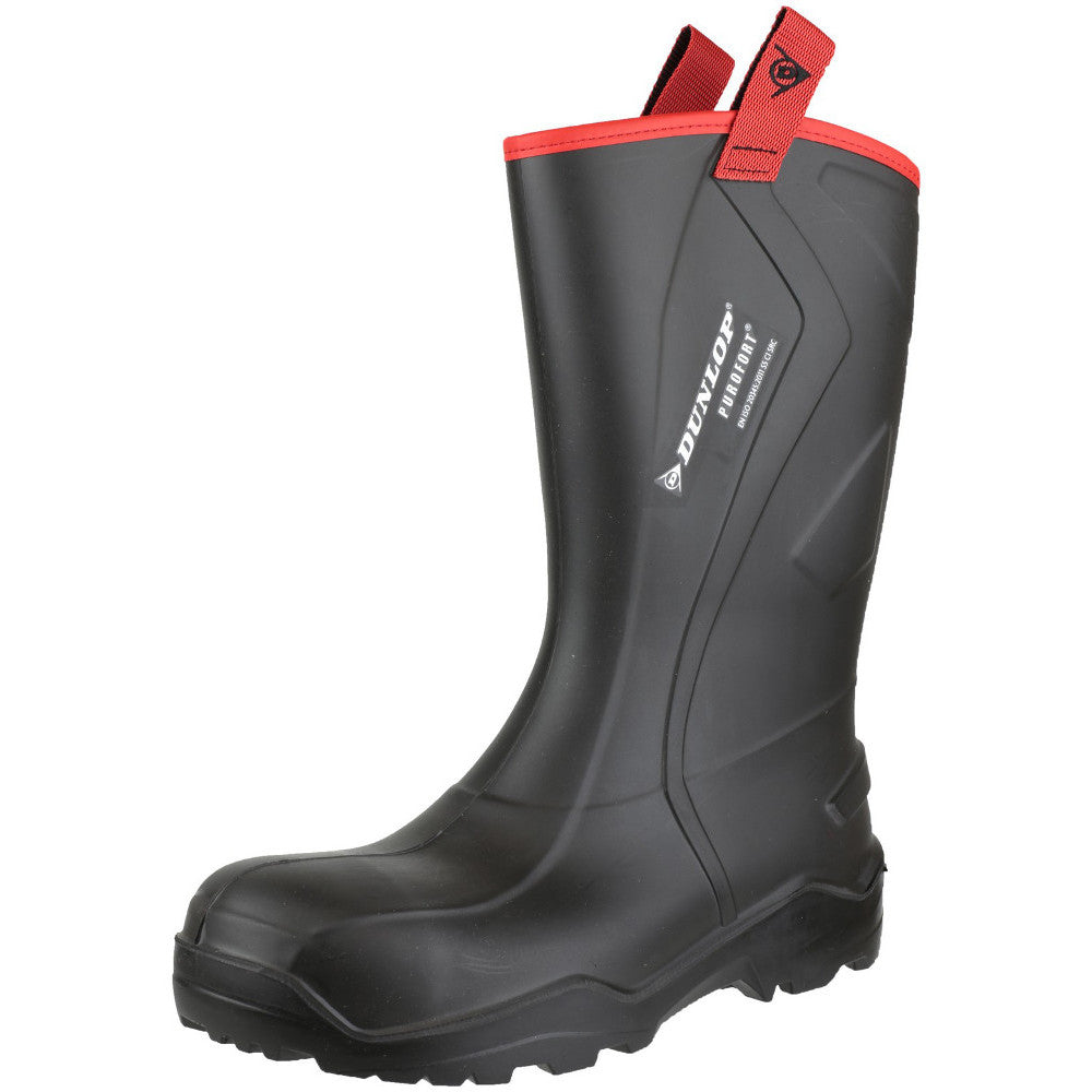 Dunlop Mens Purofort+ Rugged Steel Toe & Mid Safety Wellington Boots