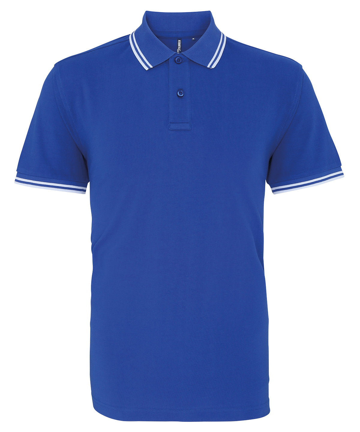 Men's classic fit tipped polo - Royal/White