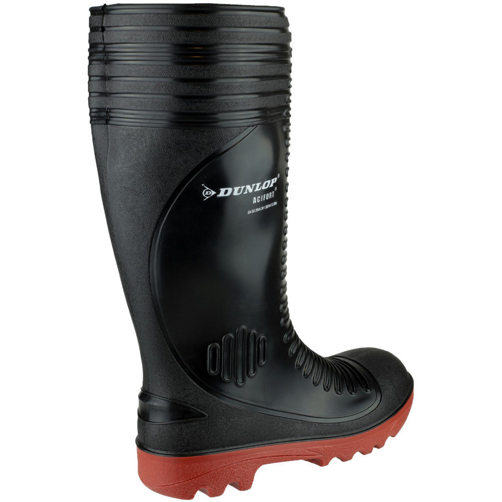 Dunlop Mens Acifort Ribbed Steel Toe & Midsole Safety Wellington Boots