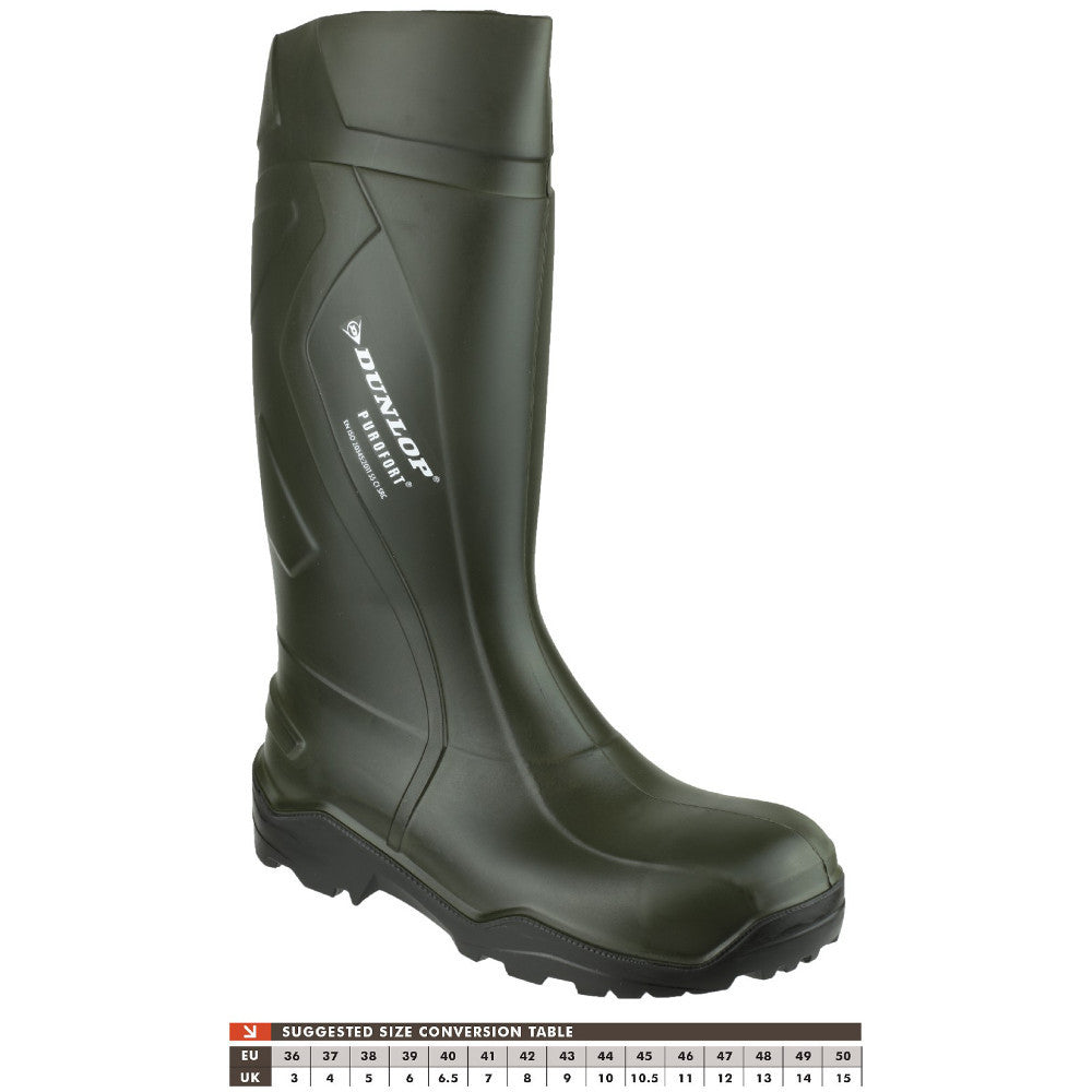 Dunlop Mens Purofort+ Steel Toe & Midsole Safety Wellington Boots
