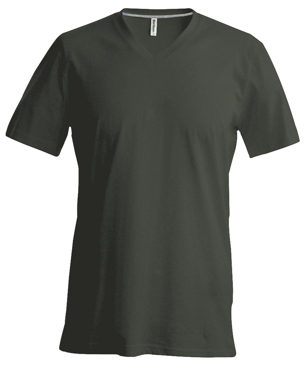 Men's short-sleeved V-neck T-shirt - Khaki